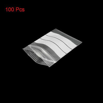 100 Stuks Zip-Lock Plastic Zakken Beschrijfbaar Hersluitbare Wegwerp Clear 2.7 "X 2" 8 MIL