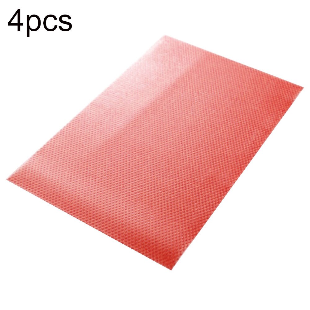 Tapis de réfrigérateur imperméable antisalissure, Absorption d&#39;humidité, antidérapant, anti-moisissure, outils de cuisine, 4 pièces: Rose
