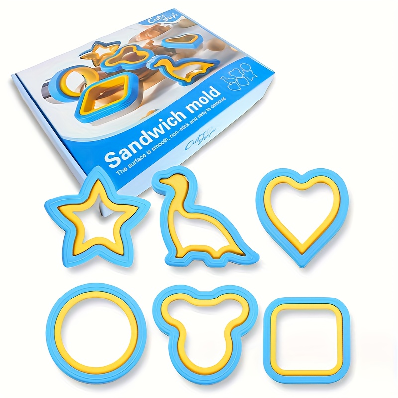 Sandwich Snij-En Sluitmachine, Biscuit Plastic Snijmachine, Huishoudelijke Keukengereedschap, Bakvormen, Creatief Snijden: Beige