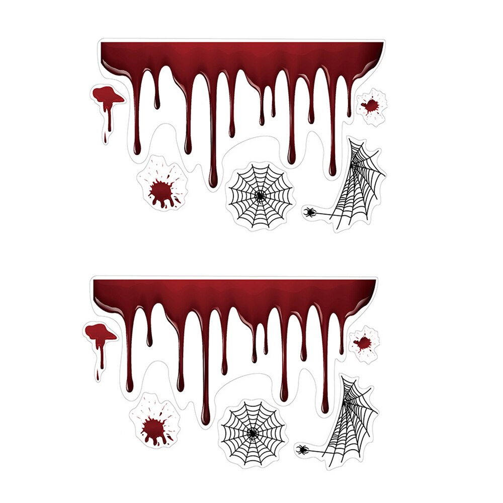 Bloody Hands Window Stickers - Bloody Designs Hand Prints with Blood Splatter: 1