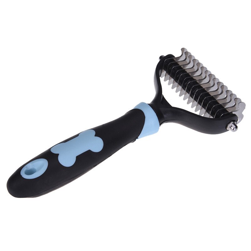 Hondentrimmer, kam, hark, dubbelzijdige haarborstel, puppy- en kittenhaarborstels, kammen, ontklitten, verzorgingsgereedschap voor honden