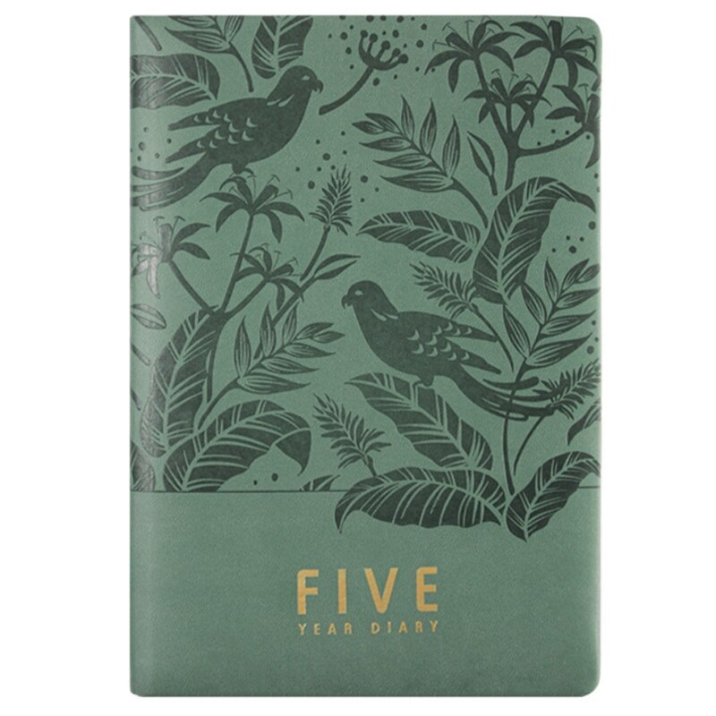 H05B Five Year Diary Notebook A5 Yearly Agenda Journal Business Notepad Planner Organizer School Office: Green