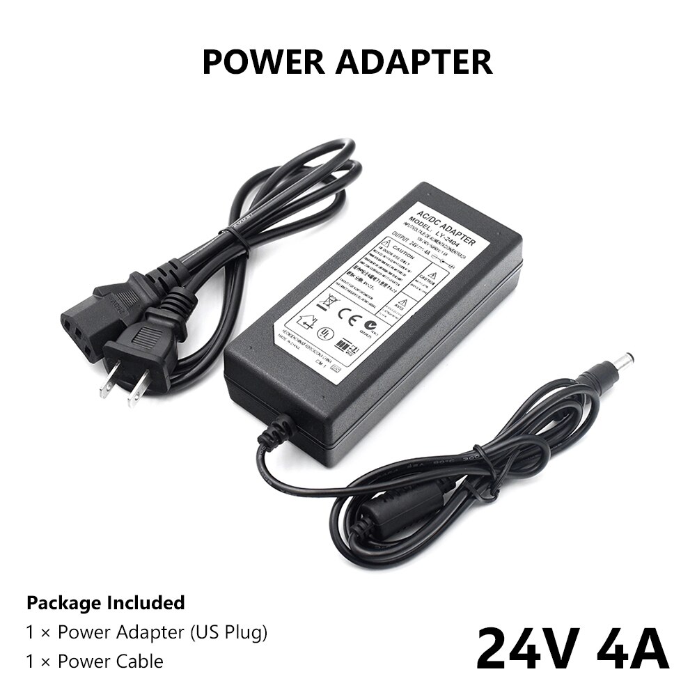 Ac Naar Dc 24 V Volt Voeding Power Adapter 24 V 4A Converter Transformator 24 V Voeding Lader voor Led Strip En Cctv Camera
