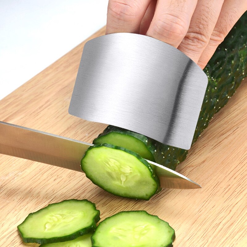 Protection Kitchen Finger Vegetables Protector Stainless Steel Kitchen Hand Cut Safe Guard Knife Tool Accessories Knife Cutting