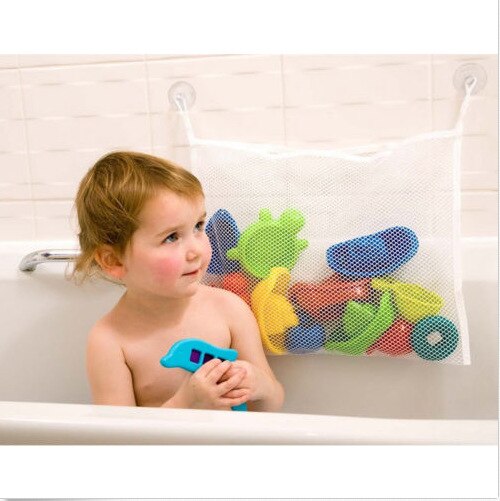 Baby badeværelse mesh taske til bad legetøj tegneserie vandtæt arrangør nettet børn kurv badeværelse legetøj