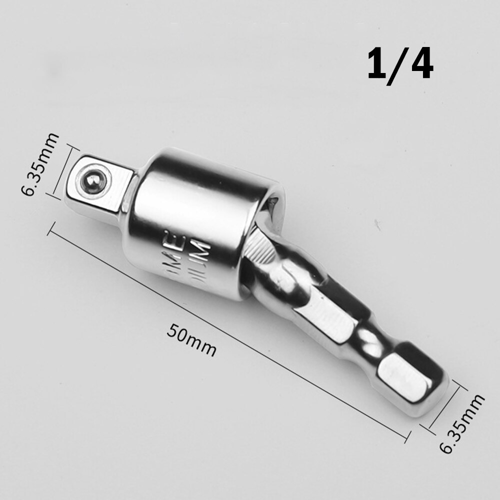 1p elektrische boordoppenadapter voor slagschroevendraaier met zeskantschacht naar vierkante doppenboorbits draaibaar verlengstuk 1/4 " 3/8 " 1/2 "