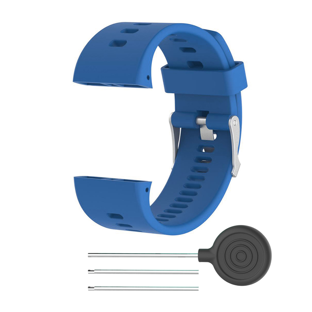 Bracelet en Silicone pour Polar V800 montre intelligente réglage de remplacement Sport bande étanche pour Polar V800 bracelet de montre bracelet: Bleu