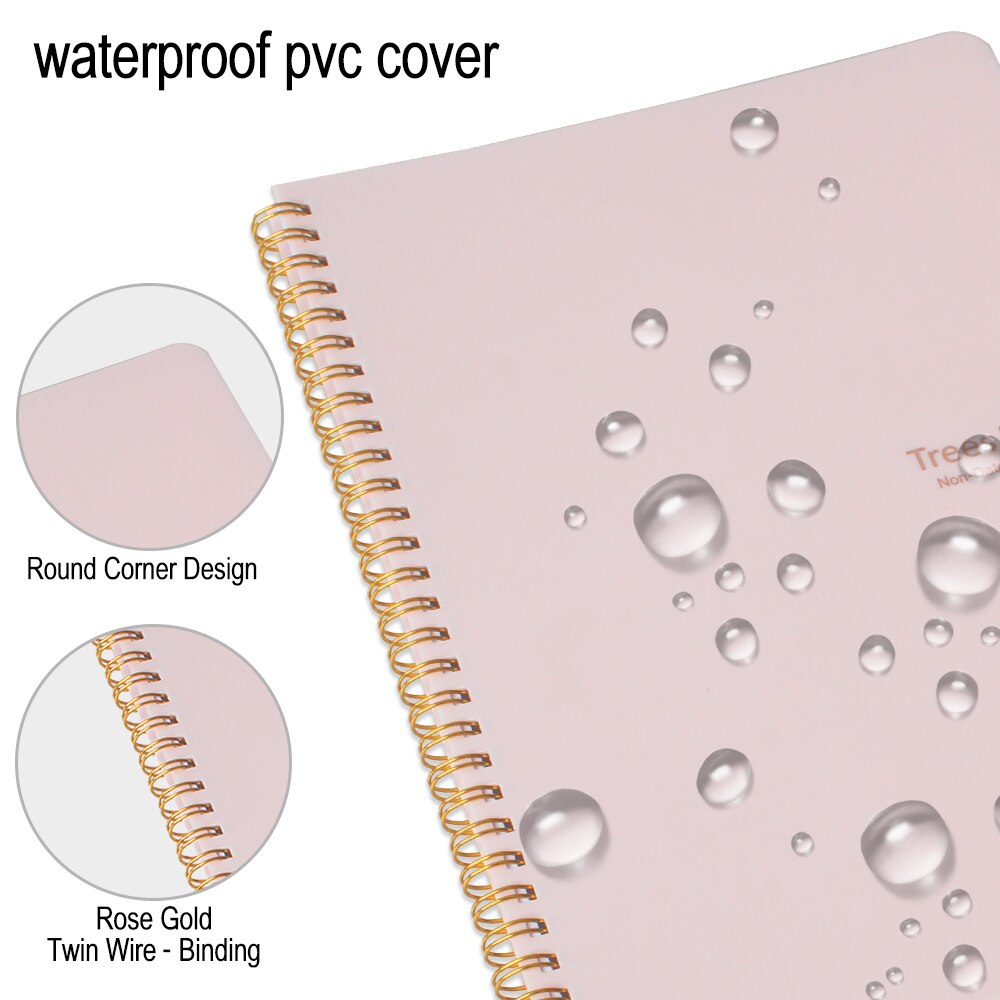 Trees Non-Dated Daily Hourly A4 Planner Notebooks Pink Agenda Appointment Plan Notebooks No Day-to-do list Meals Bullet Journal
