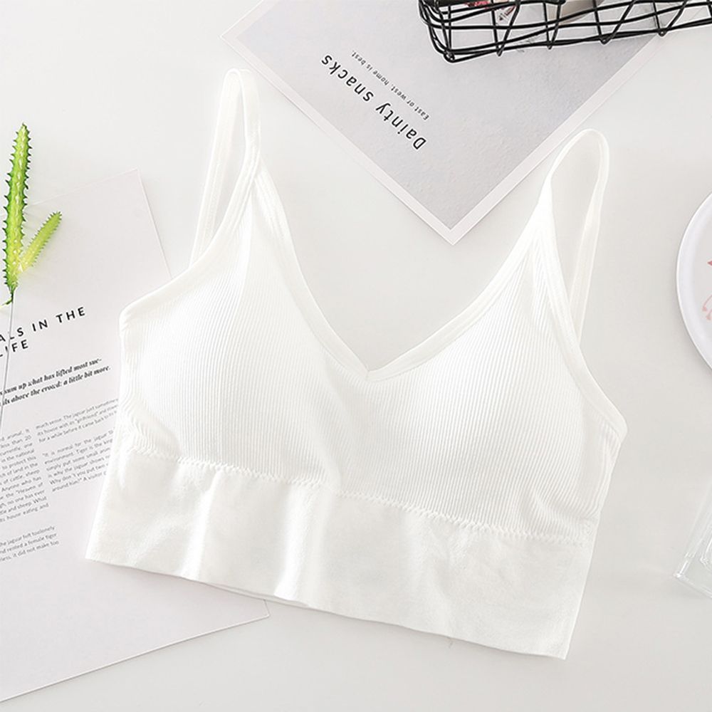 U-shaped Seamless Tube Top Bra Beauty Back Sling Strap Wrapped Chest Anti-light Ladies Sports Fitness Top Bra Underwear: white