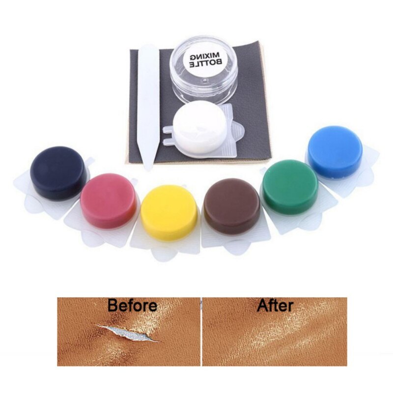 10 stks/set Reparatie Tool Vloeistof Huid Lederen Autostoel Sofa Jassen Holes Scratch Scheuren Rips Geen Warmte Vloeibare Leder Vinyl reparatie Kit