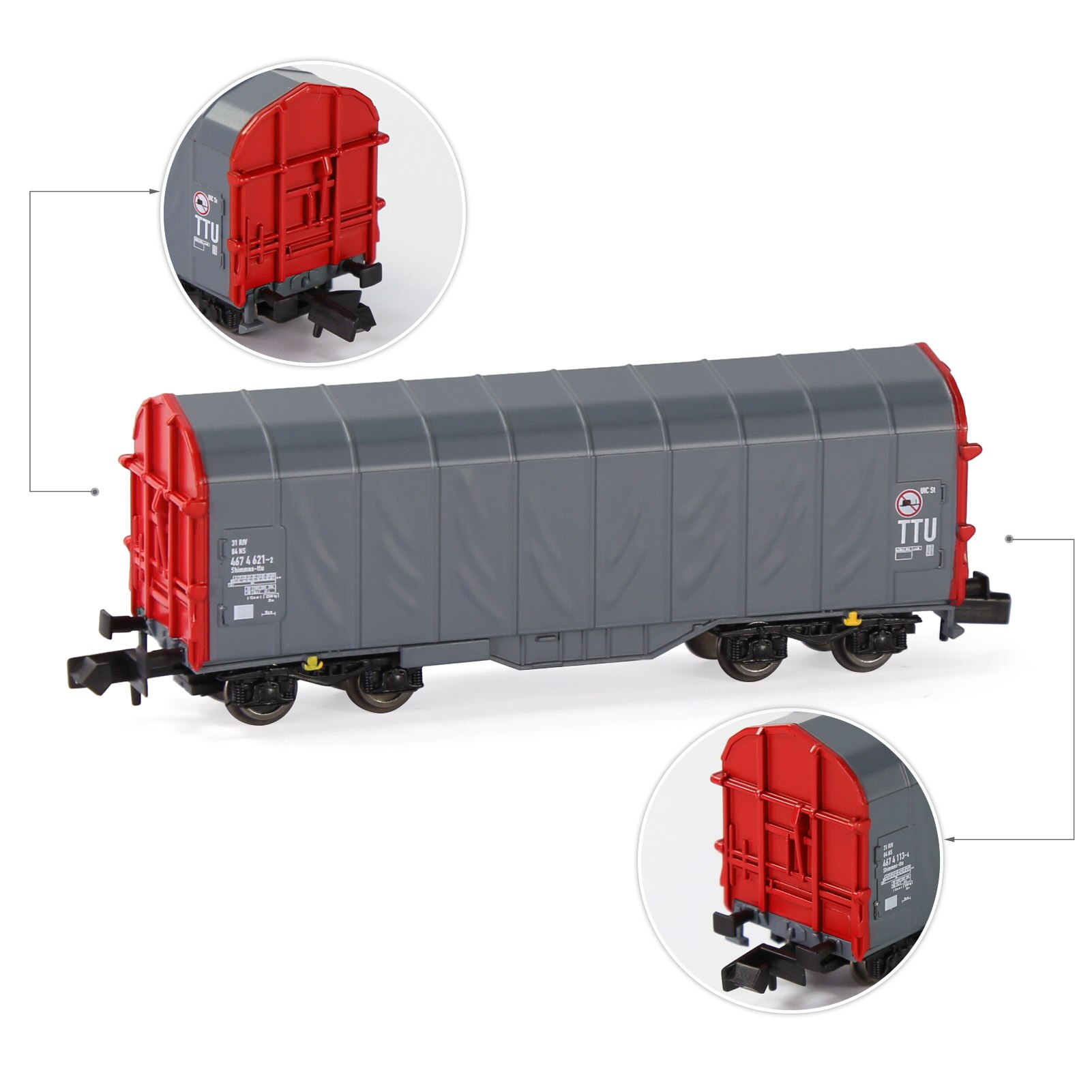 Train modèle train N échelle 1:160, 1 pièce, C15062: Gray with Print