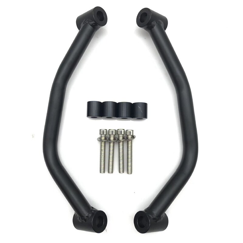 Kit Poignée Passager Pour Selle Moto - Paire De Prises Main Noir - Neuf - Uxcell