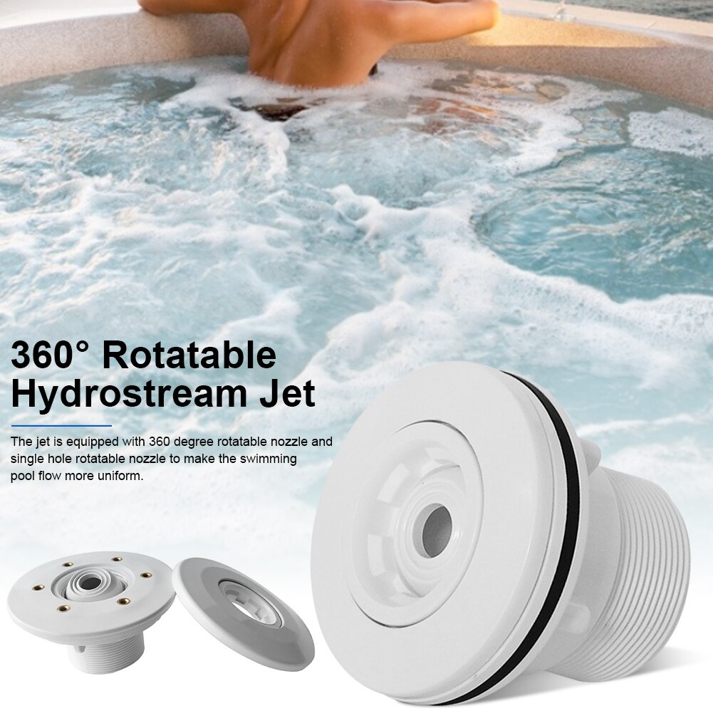 Swimming Pool Outlet Nozzle Spa Eyeball Jet Replacement 360 Degree Rotatable Opening Hydrostream Jet