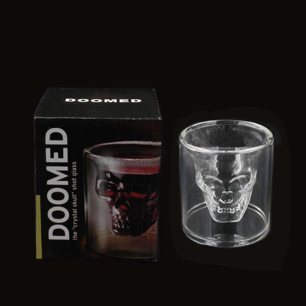 125ML 350ML 550ML 1000ML Vodka Bottle Skull Bottles Gothic Wine Vodka Decanter Glass Flagon