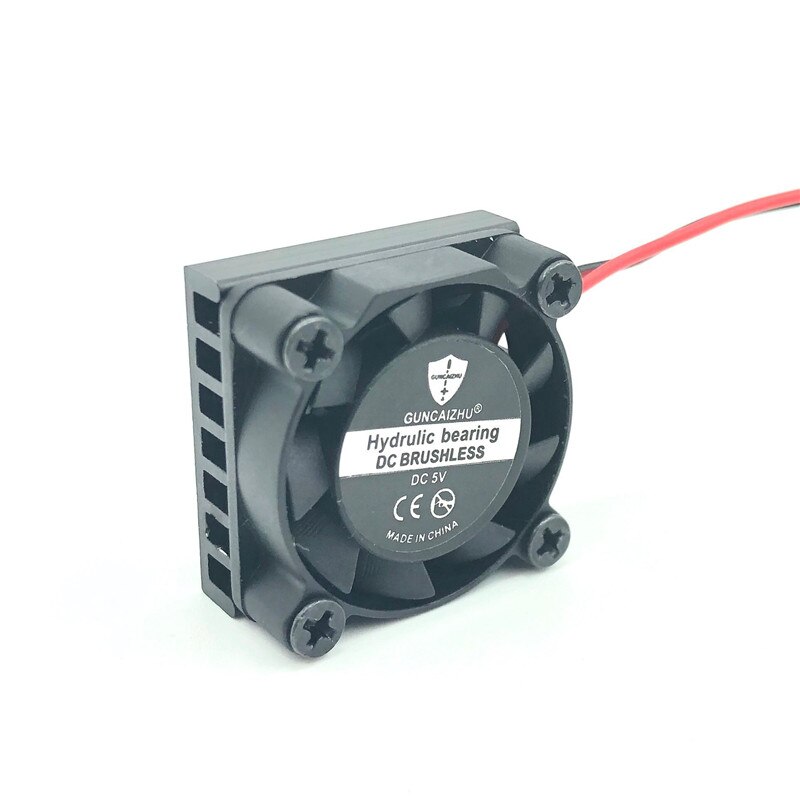 GUNCAIZHU 25mm Brushless Cooling Fan 12V 5V DC Mini Fan Cooler high speed 11870RPM 2.5cm micro fan heatsink 2507 25x25x7mm: 5V with heatsink