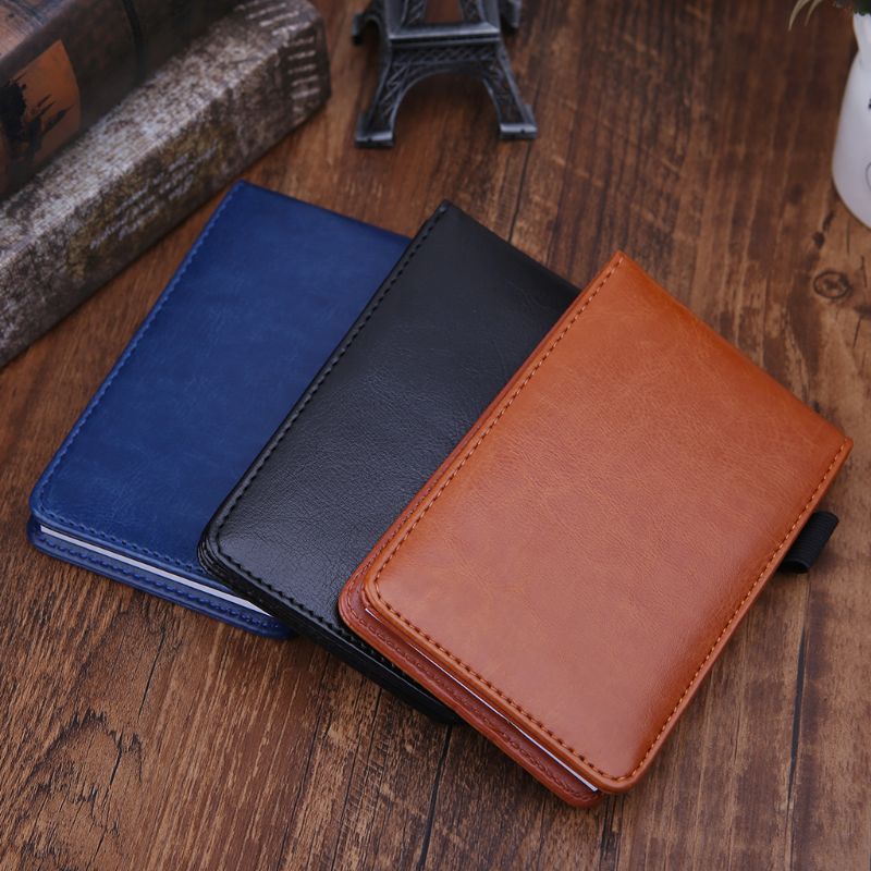 Multifunctionele Pocket Planner A7 Notebook Kleine Notepad Note Book Leather Cover Business Diary Memo Kantoor School Briefpapier Sup