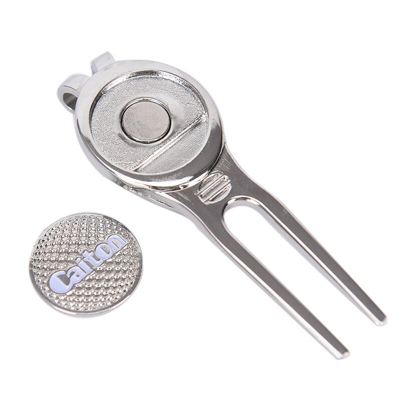 1pc golf reparation værktøj golf divot reparation værktøj magnet med golf markør nøglering liner clips forsendelse