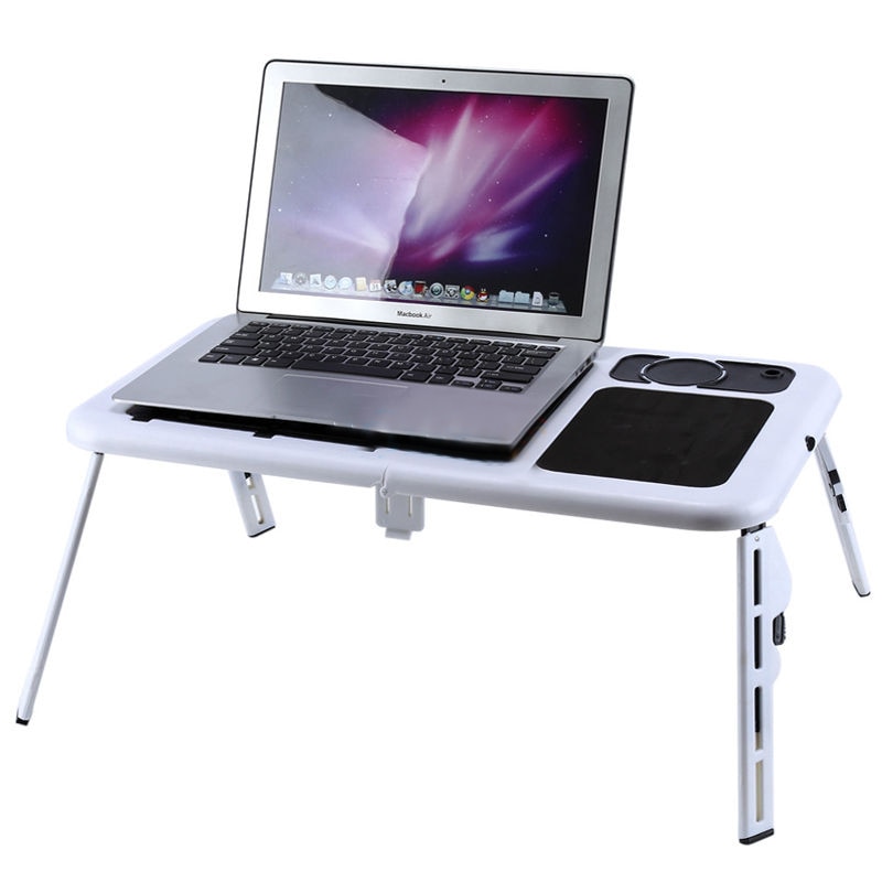 Nocm-laptop skrivbord hopfällbart bord e-table bed usb kylfläktar stå tv-bricka