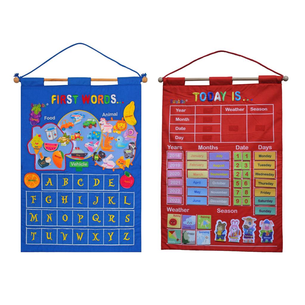 Kalender W/Weer Grafiek Muur Haning Peuter Educatief Speelgoed