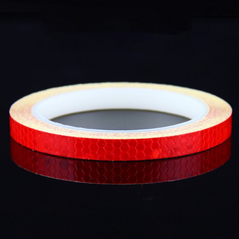 1cmx8m/2cmX8cm Bike Reflective Stickers Cycling Fluorescent Reflective Tape MTB Bicycle Safety Decor Luminous Body Sticker