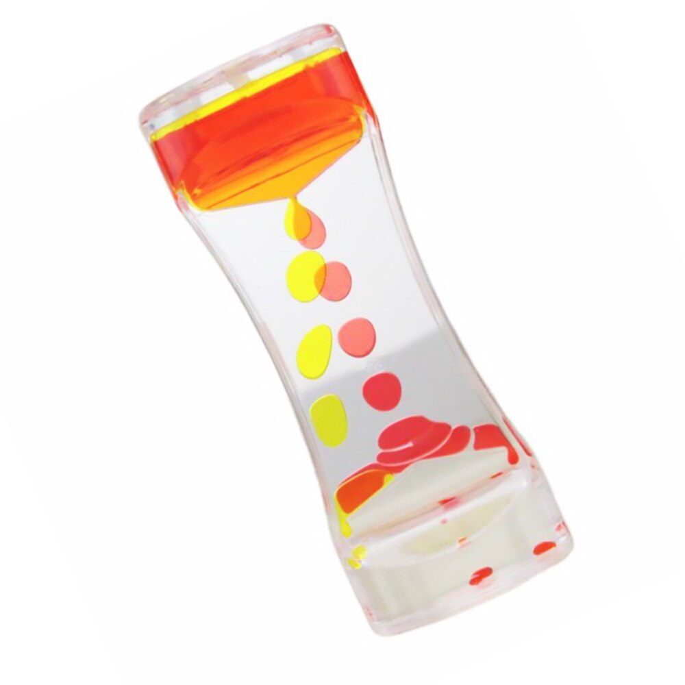 Slim Waist Liquid Motion Bubbler Timer Desk Two-color Action Liquid Timer: Red Yellow
