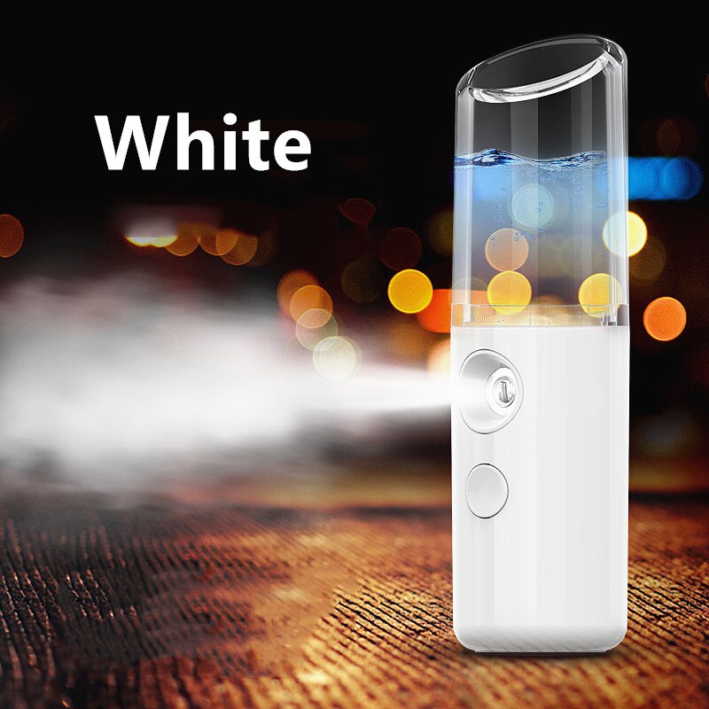 1PC Ultrasonic Mini Air Humidifier USB Rechargable Humidifier Handheld Portable Steam Face Humidifier For Home: E