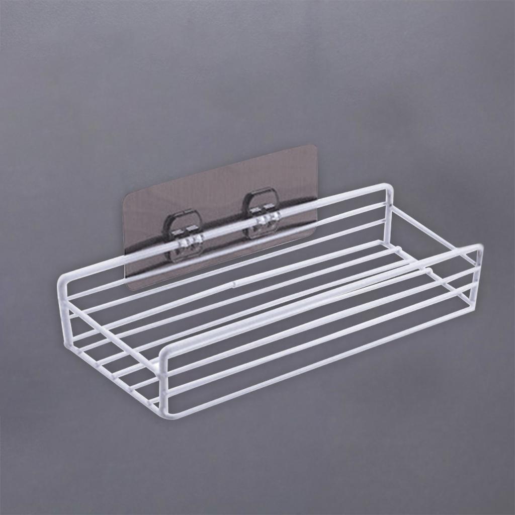 Wall Mounted Storage Rack No Drilling Rust Proof Organizer Seasoning Rack Bathroom Shower Caddy for Kitchen Toilet Bar Decor