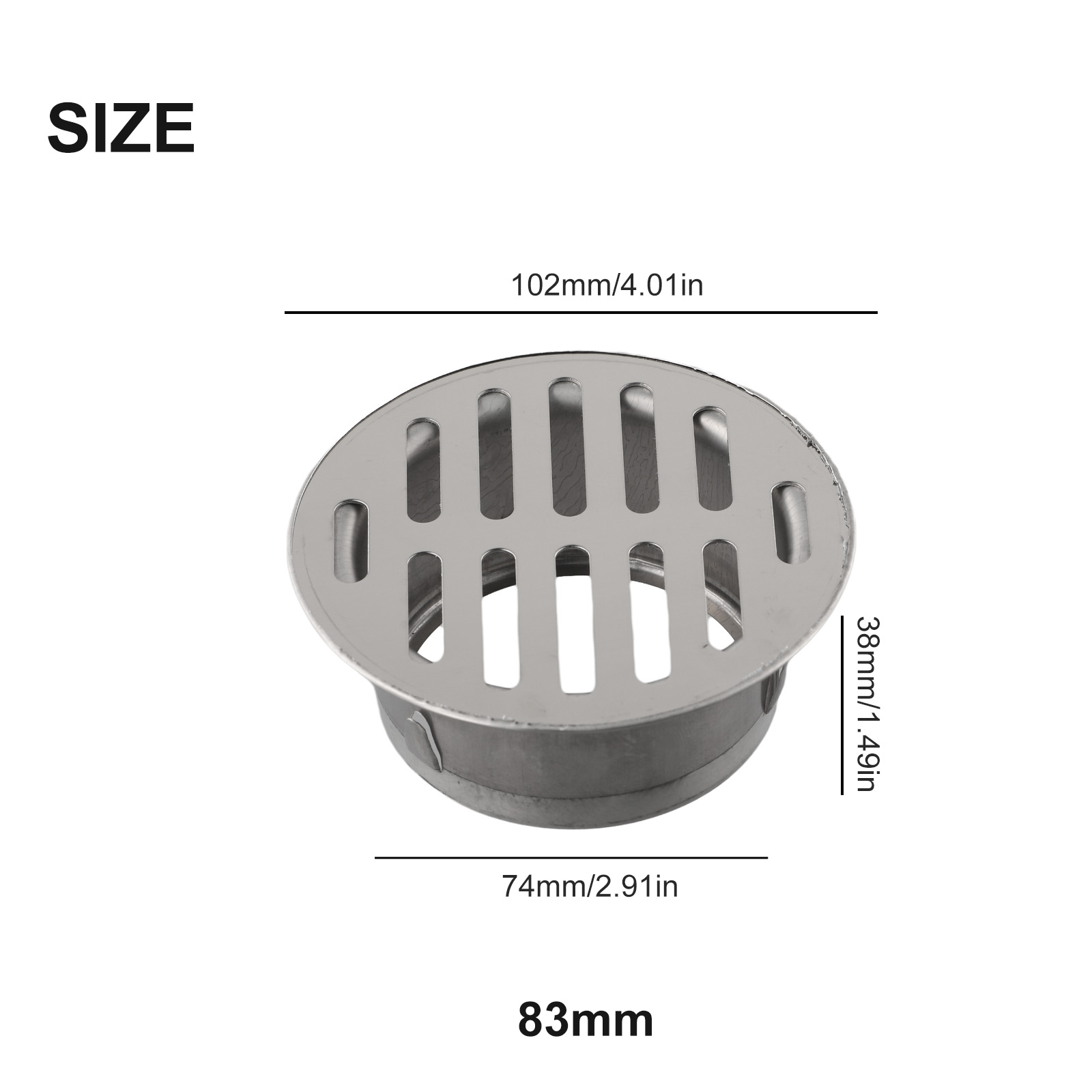 50-200MM Floor Drain Balcony Floor Drain Stainless Steel Large Displacement Drainage Outdoor Roof Anti-Blocking Floor Strainer: Burgundy