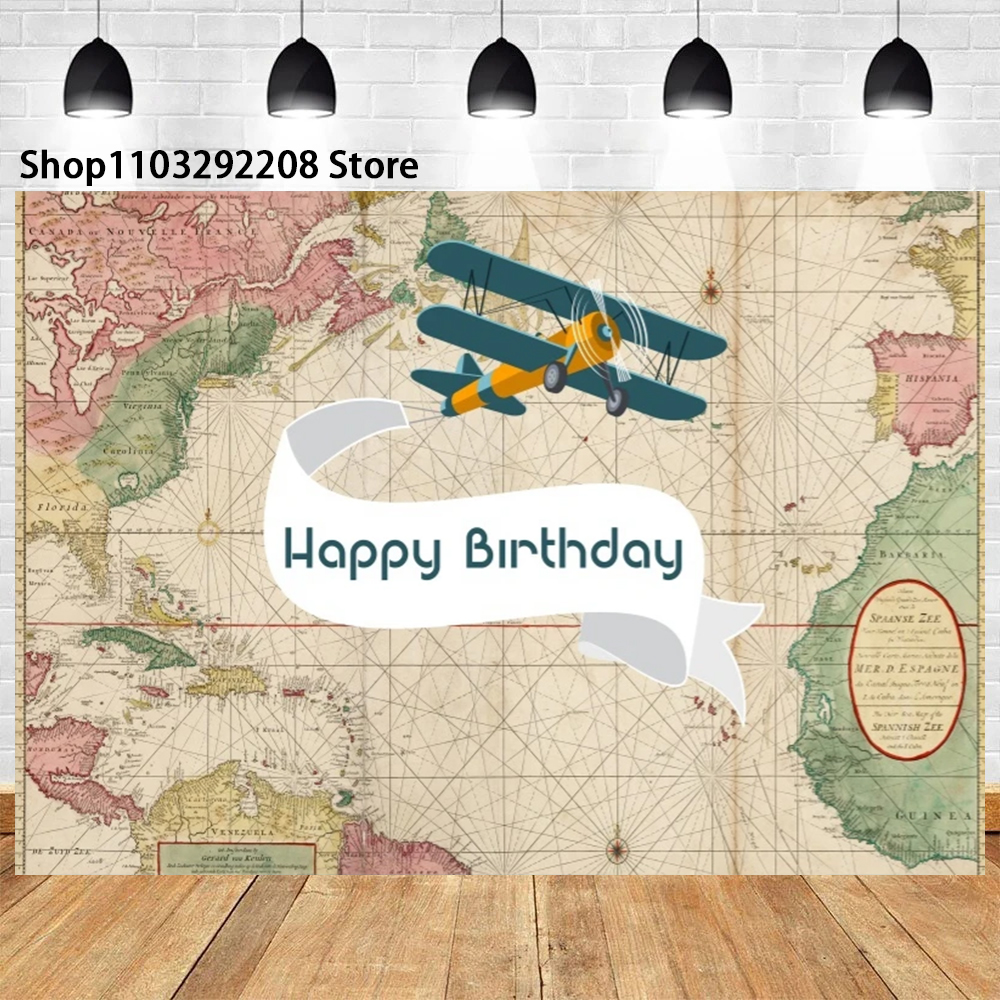 Adventure Travel Theme Famous Architecture Wedding Birthday Background Eiffel Tower Statue Of Liberty Map Photography Banner: XL / plum