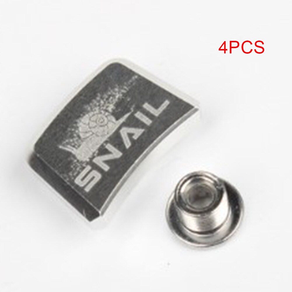 Slak 4 stuks kettingbladbouten mtb racefiets single speed schroeven vierkante aluminium moer crankschroef: Zilver
