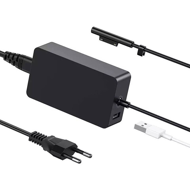 65W Quick Charger USB Charger For Mircrosoft Surface Pro 3 /4/5/6/7 Tablet EU US Plug Tablet PC Charger Adapter Fast Charging
