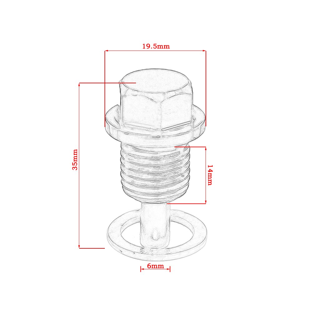 M14*1.25MM Magnetic Oil Drain Plug Aluminum Bolt/Oil Sump drain plug For Most All vehicles with 14x1.25 thread