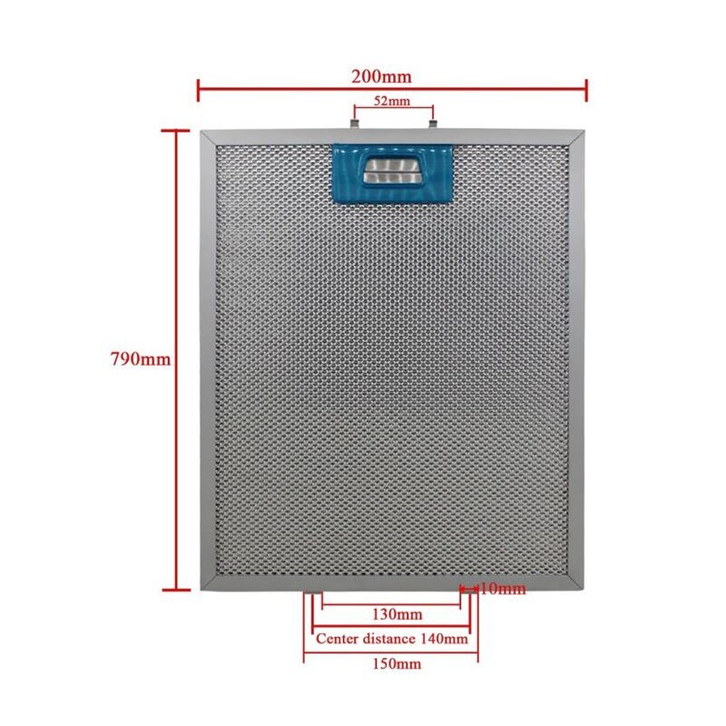 374X269 220X320 325X190 184X455 range hood filter Exhaust hood metal dust filter Cooker Hood Mesh Filter Metal Grease Filter