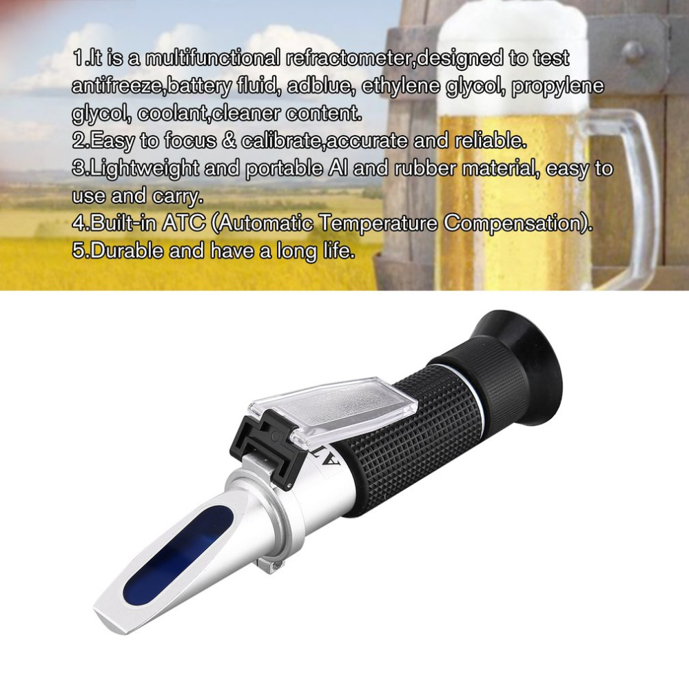Handheld Refractometer Brix 0 ~ 32% Wort SG 1.000 ~ 1.130sg Concentratie Optische Bier Inhoud Meter Mini ATC Meten Tester