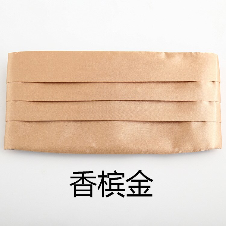 Herren Klassische Kummerbund Satin Elastische Bauchband Smoking Kummerbund Für Formale Hochzeit Prom Dinner-Party Taille Band: champaign gold