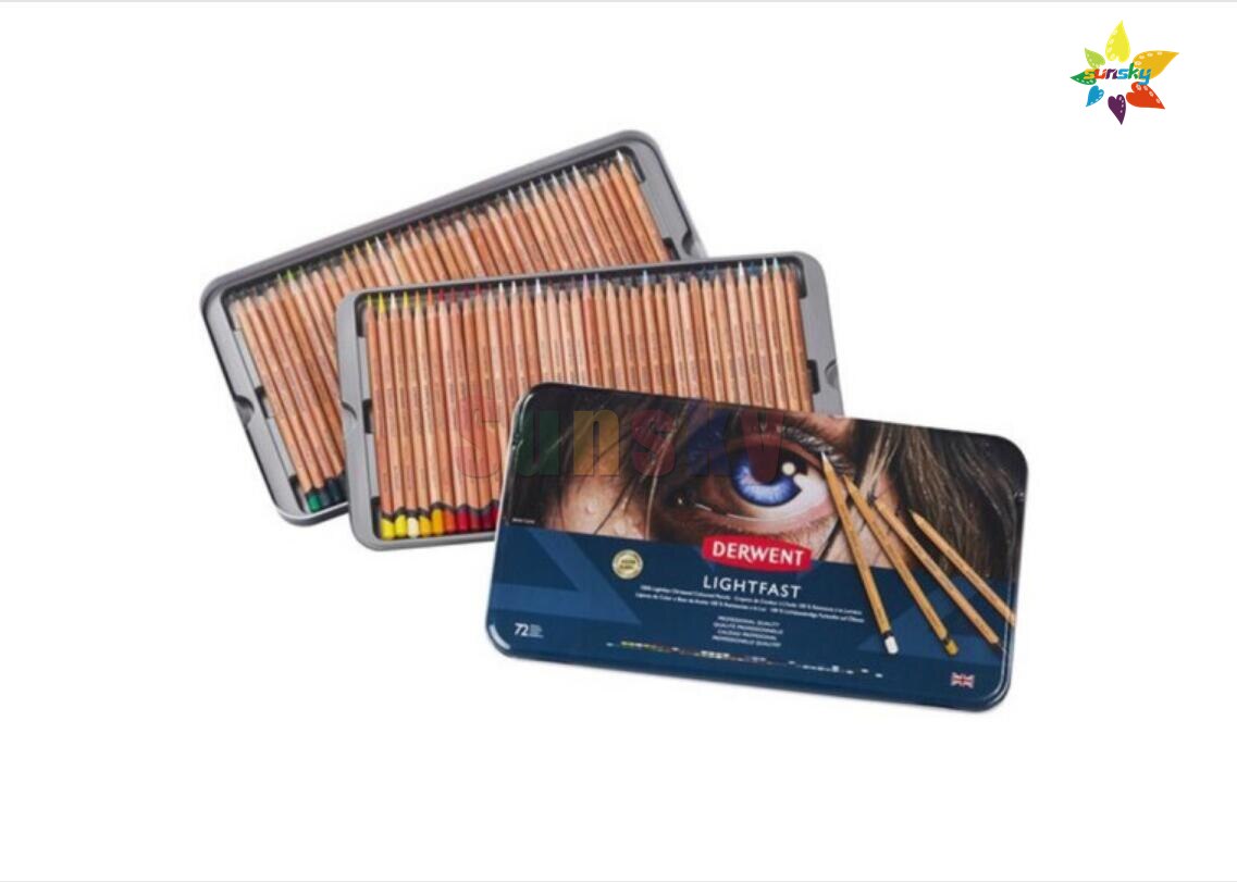 British Original Derwent Lightfast artist high gloss color oily pencil single color drawing pencils lapis de cor Art supplies