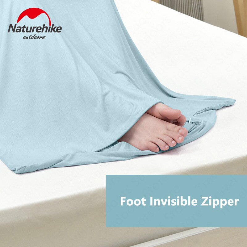 Naturehike Outdoor Draagbare Slaapzak Modal Stof Ultralight Envelop Slaapzak Zachte Voering Hotel Anti Vuil Slaapzak