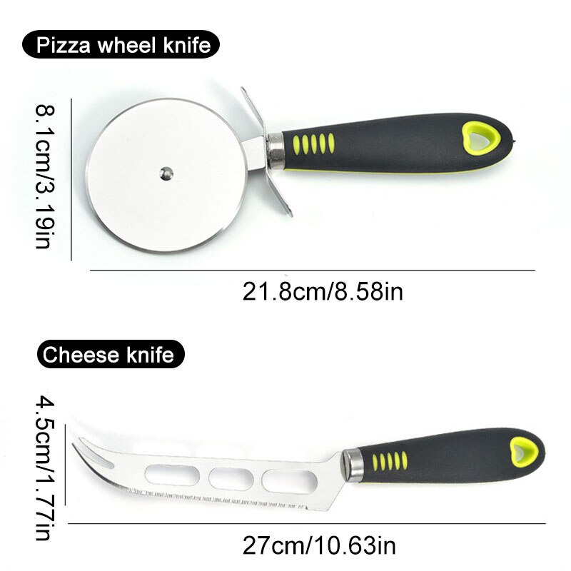 4pcs/set Cheese Scraper Tools Pizza Wheel Cutter Pie Shovel Cake Cheese Slicer Kitchen Gadget Sets