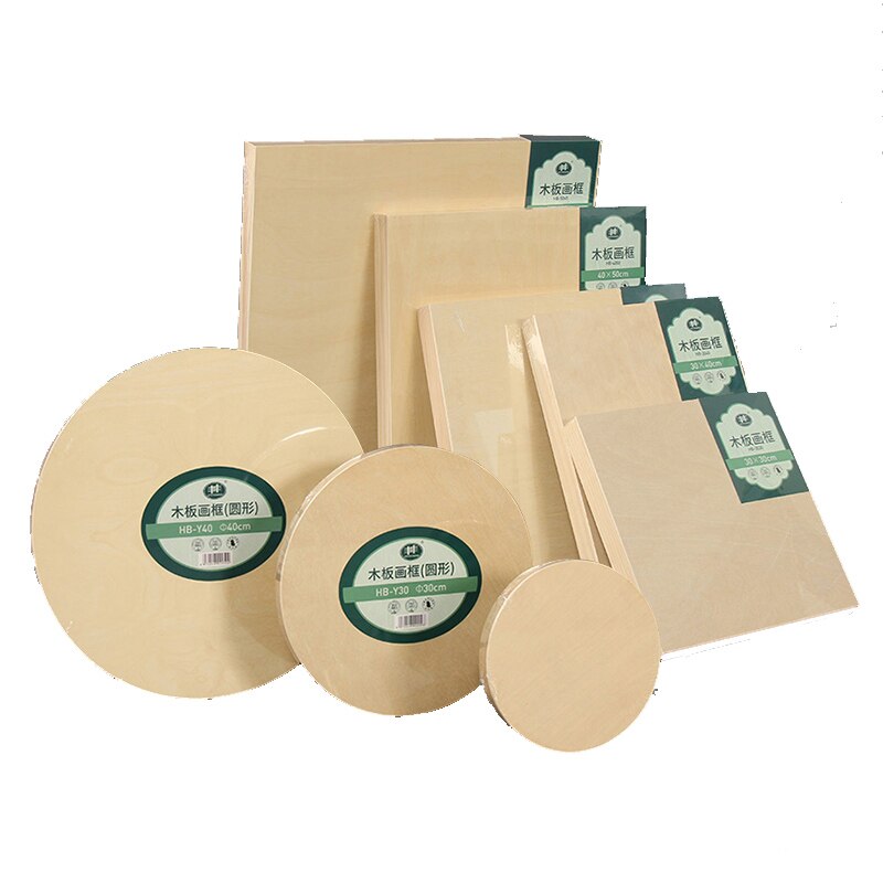 40x40cm Wooden Artboard Sketching Drawing Board Thickened Circular Drawing Board Art Painting Tools