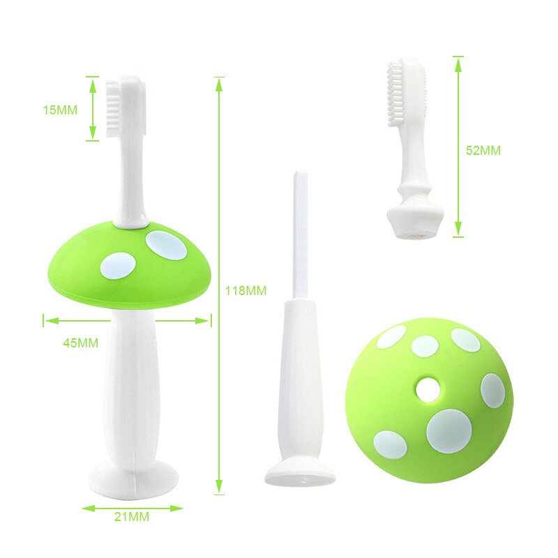 1Pcs Milk teeth brush Fixed gear Baby Silica gel Toothbrush Training