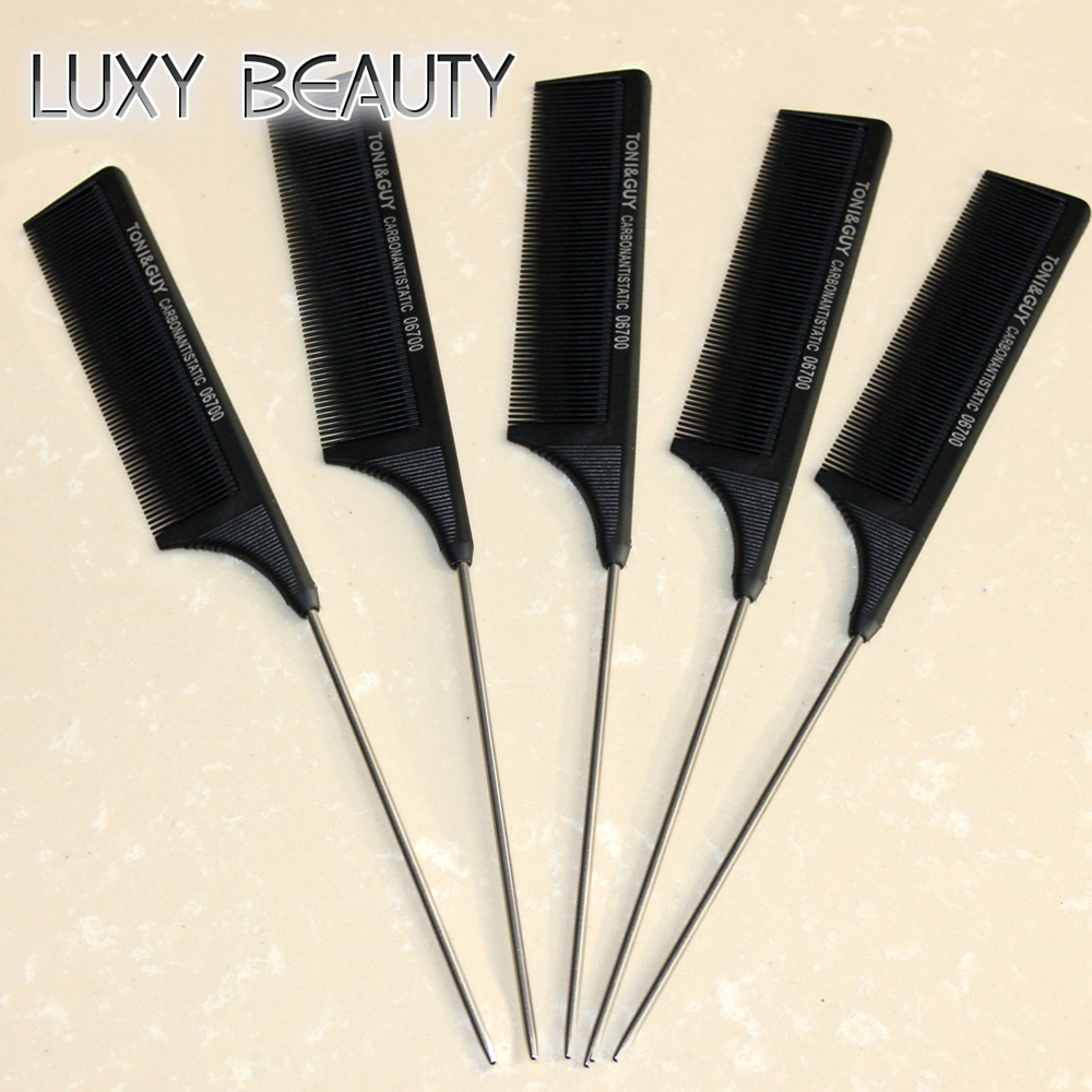 Peine de cola de Metal, cepillo resistente al calor, peines de peluquería para estilismo, extensión de cabello, peluca