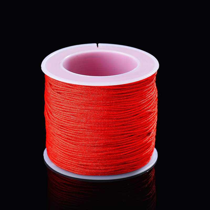 50Meters/Roll 0.8mm Neon Nylon Cord Thread Chinese Knot Macrame Cord Bracelet Braided String DIY Tassels Beading String Thread: siam