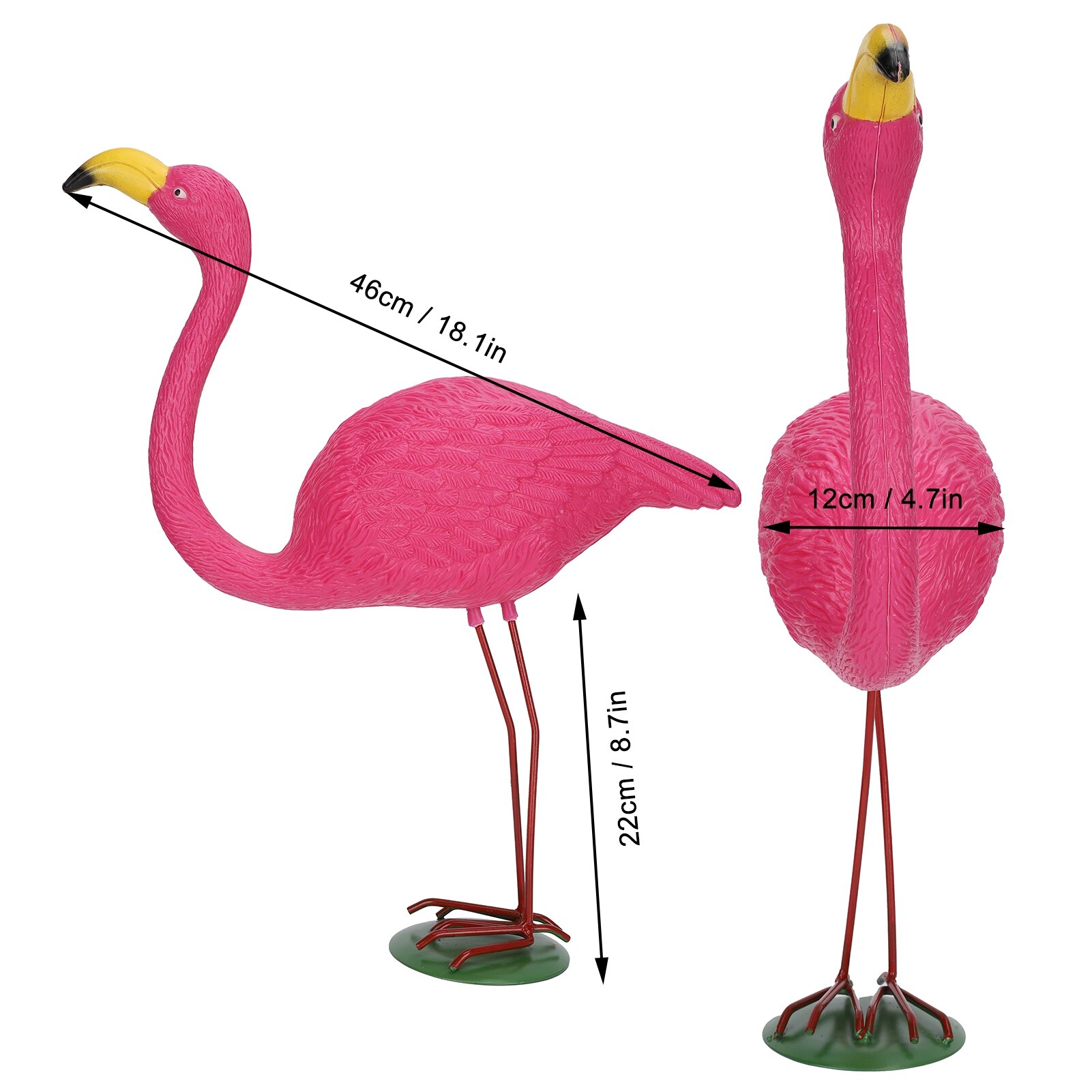 Figuras de pájaros de plástico de alta simulación, decoración de césped, protectores de jardín: L