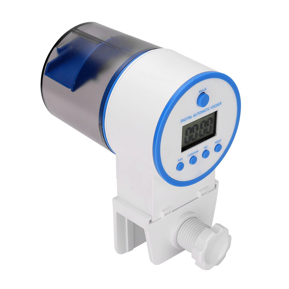 Automatic Fish Feeding With Intelligent Timing LCD Large Capacity Food Feeder For Aquarium Fish Tank Pet Feeding Dispenser