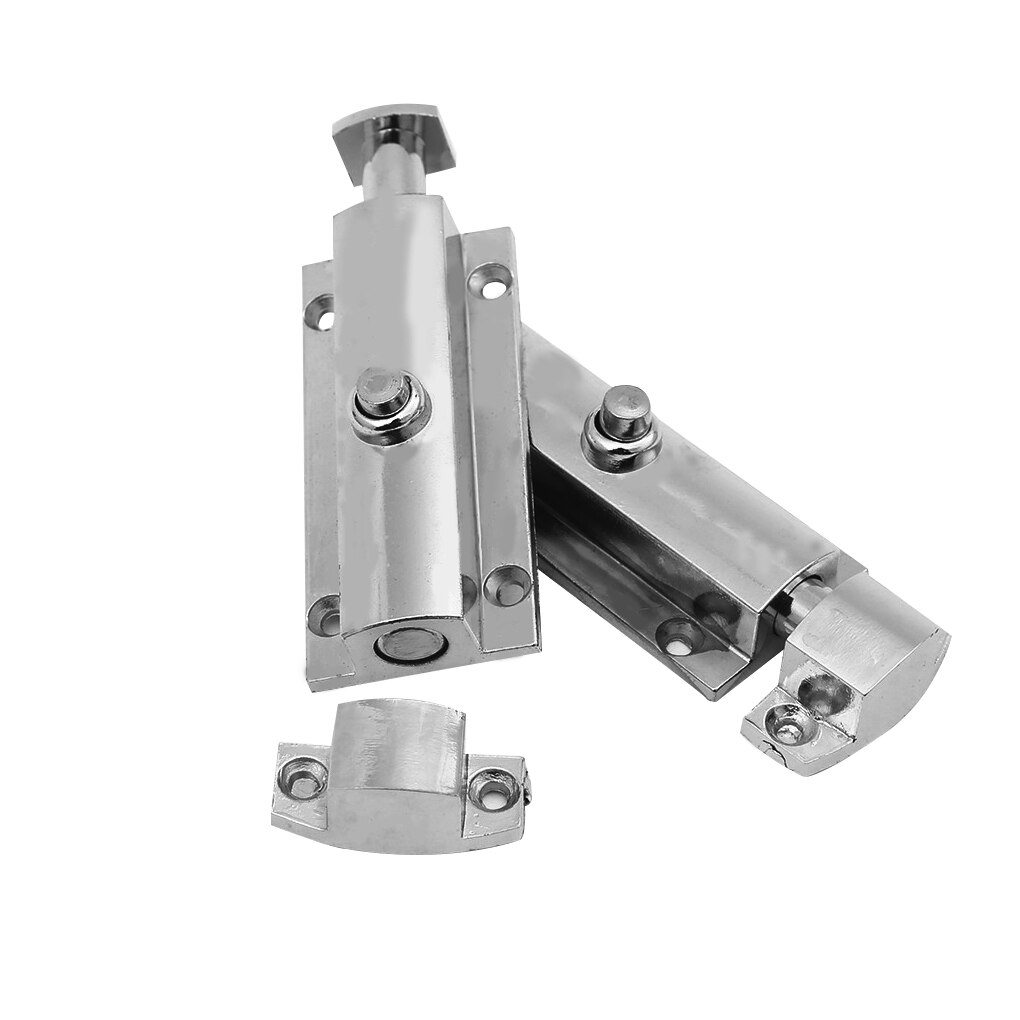 1pc Furniture Door Bolts Latch Locks Alloy Sliding Door Chain Latch Security Hardware Automatic Gate Cabinet Bolt Lock For Gate