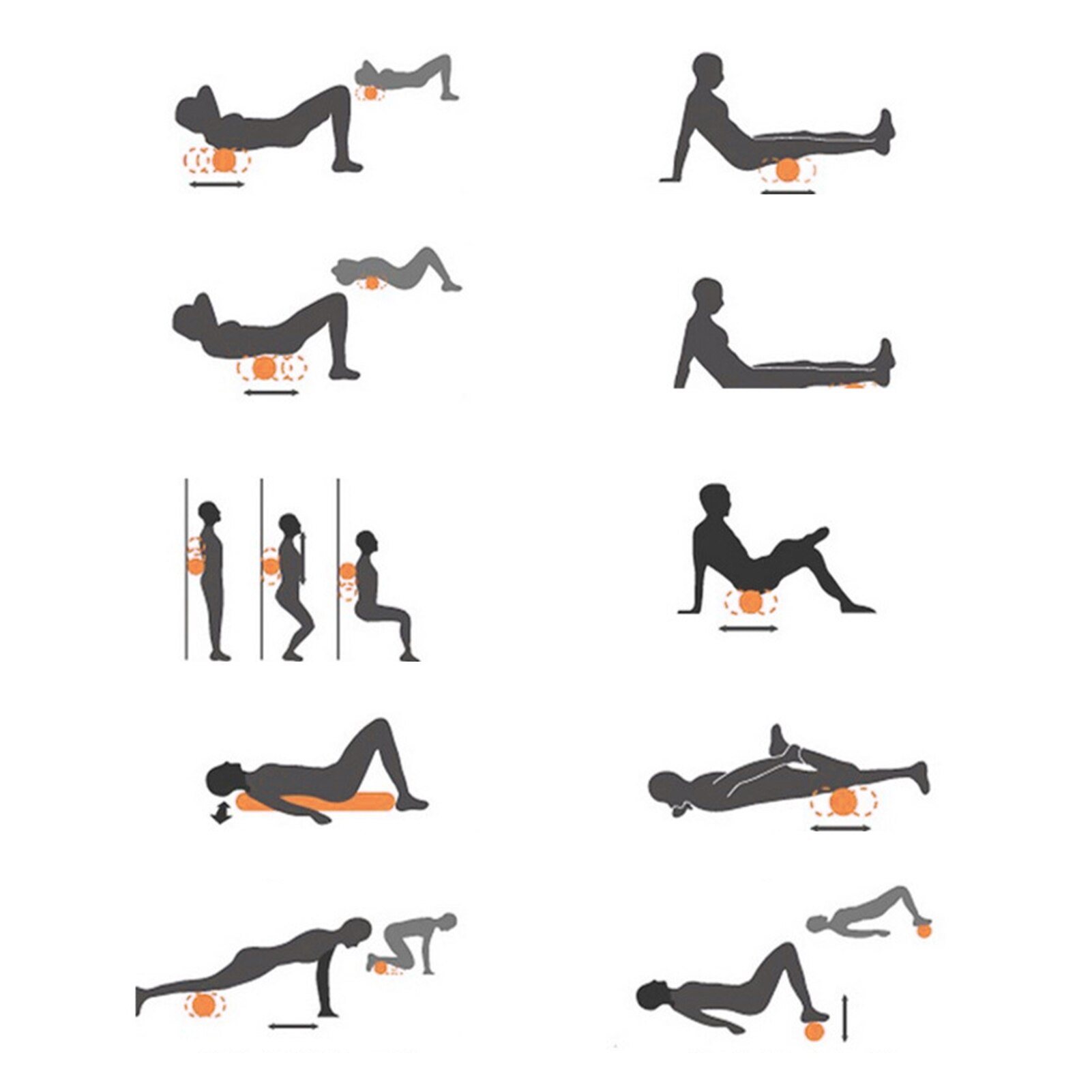 Fitness Round Massage Ball Massager for Thoracic Spine Upper Back Neck Scapula Fitness Body Exercise Relieve Pain Ball