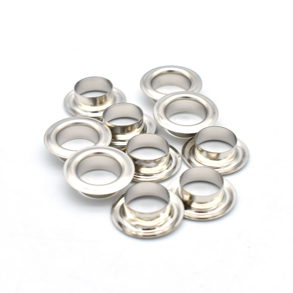 10mm Bronze Brass Eyelet Metal Eyelet With Grommets For DIY Clothing Scrapbooking Craft Projects 20 set: Silver