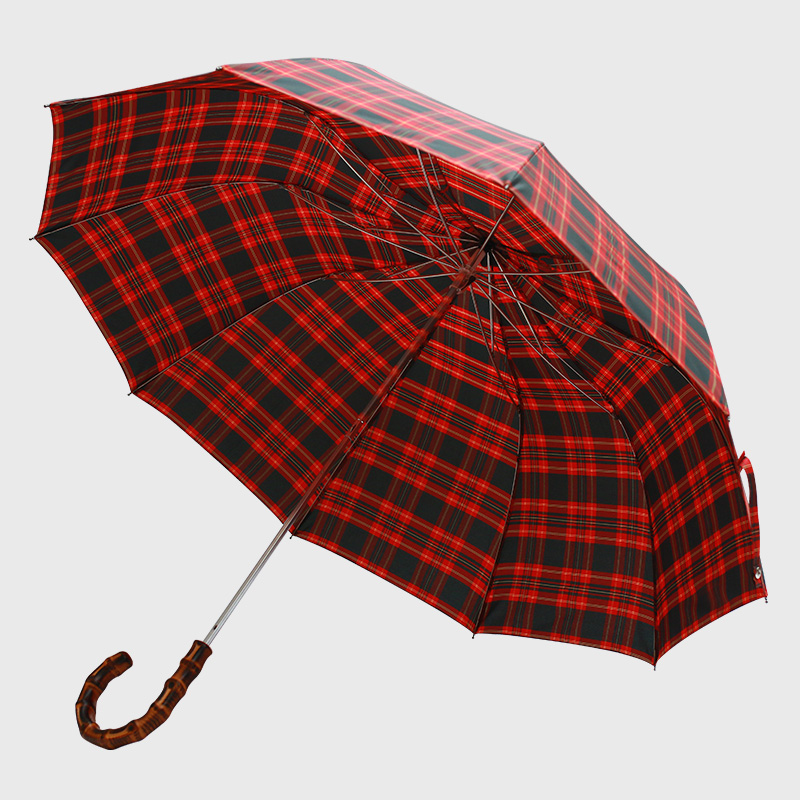 Waterproof Large Auto Umbrella – Wind-Resistant & Sturdy Long Handle: Red