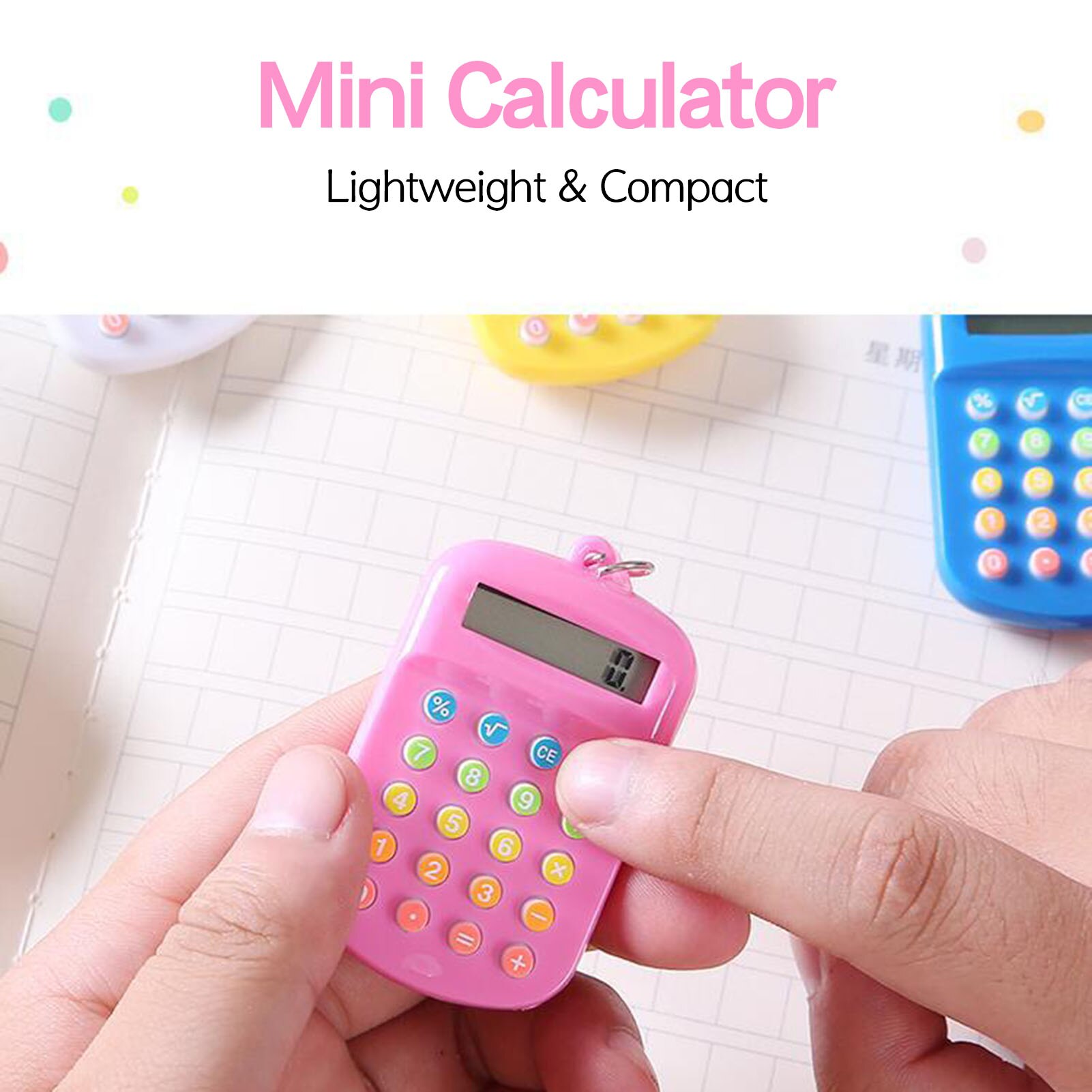 Mini Calculator Handheld Tiny Small Portable Electronic Calculator for Students Home School Office