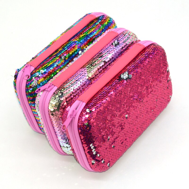 Sequin Pencil Case Estuche Escolar Kalemlik Trousse Scolaire Stylo Sequin Pencilcase Box Utiles Escolares Cute Pen Case Astuccio